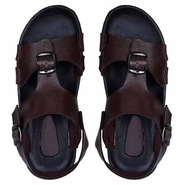 Style Height Synthetic PVC Men's Slipper (Brown, 9) (BM329)