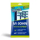 Vi-John Shavepro Twin Blade Disposable Razor With Aloevera Strip (Pack Of 5 Blade Razors)