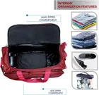 Polyester 60 L Solid Color Duffel Trolley Bag with Wheels 