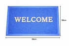 PVC Anti Skid Welcome Door Mat [38x58 cm] Blue