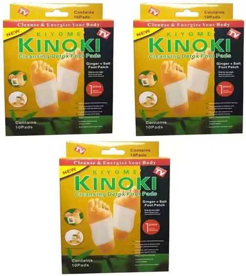 Kinoki 10 Pcs Cleansing Foot Patches (Pack of 3)