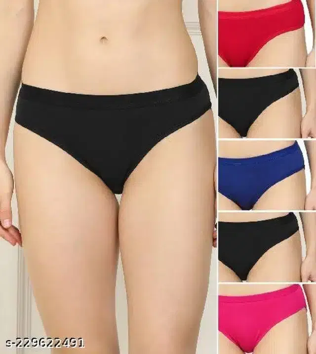 Cotton Briefs for Women (Multicolor, M) (Pack of 6)