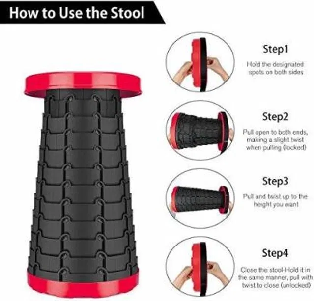 Portable Height Adjustable Stool for Adults & Kids (Assorted)
