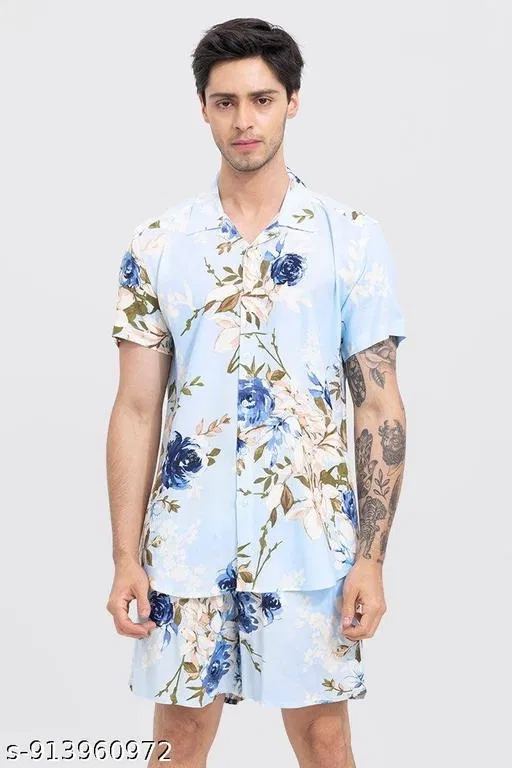 Casual Shirts for Men, Pack of 2 (Blue, XXL)