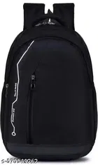 Polyester Backpack for Men & Women, Black