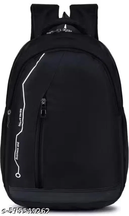 Polyester Backpack for Men & Women, Black