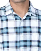 Poly Cotton Full Sleeves Chequered Shirt for Men 