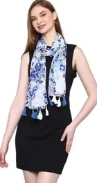 Cotton Blend Printed Scarves for Women 