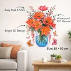 Fancy 3D Floral Wall Sticker, 35X60cm