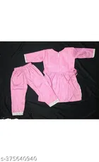 Cotton Blend Kurta Set for Girls 