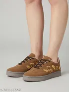Shoetopia Girls Sneakers Brown 