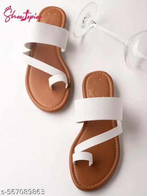 Shoetopia Girls Flatform Sandals Size 4.0 White