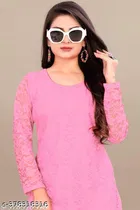 Net Kurti for Women,  Pink  