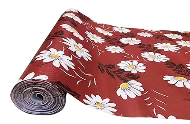 Laminated Non Woven Multipurpose Kitchen Cabinet Drawer Shelf Mat (Multicolor, 45x500 cm)