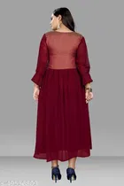 Cotton Solid Anarkali Kurti for Women 