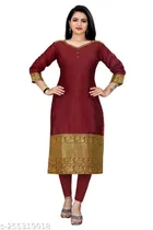Banarasi Silk Printed Kurti for Women 