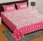 Cotton Rajasthani Jaipuri Double Bedsheet with 2 Pillow Covers 