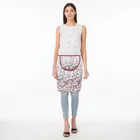 Krishna E Quilted Maroon Flower Apron 68x58cms 