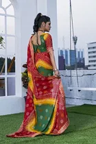 Georgette Bandhini Saree for Women 