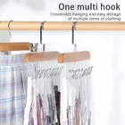 Wooden Clothes Hanger for Wardrobe and Cupboard (Multicolor, Pack of 1)