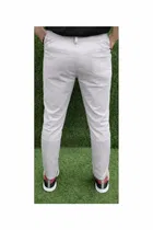 Slim Fit Cotton Blend Trousers for Men, Grey 