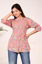 Rayon Three Quarter Sleeves Top for Women 
