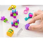Unicorn Eraser 4 Pcs Set with Stacking Pencil Pearls Moti Design 4pcs 