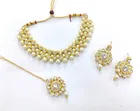 Metal & Alloy Jewellery Set with Earrings & Maang Tikka 
