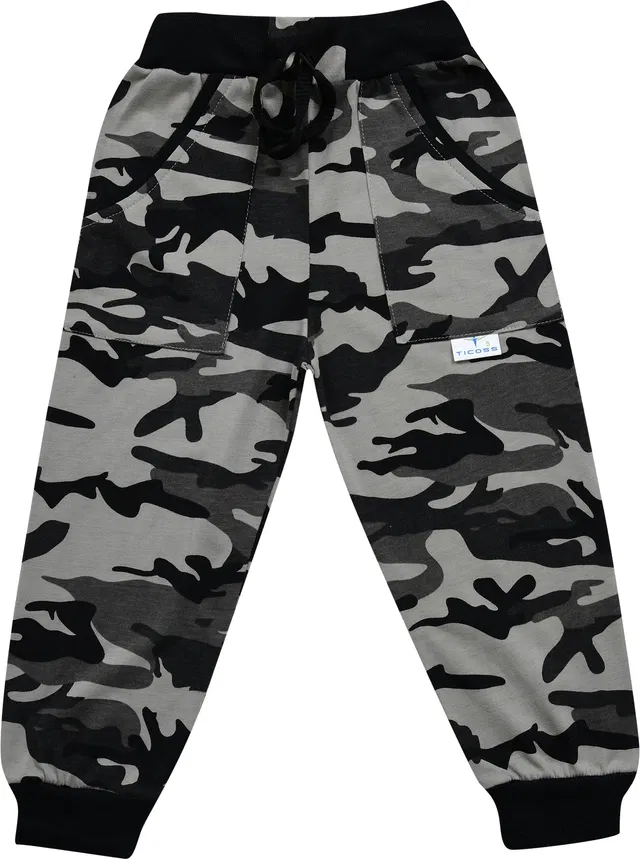 Cotton Blend Regular Fit Trackpants for Boys & Girls (Grey, 9-10 Years)