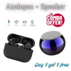 Wireless Bluetooth Speaker + Earbuds With Charging Case, 5.4 Bluetooth Version ,BLACK, 