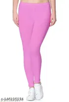 Lycra Ankle Length Leggings for Womens/Girls/Ladies, Pack of 1, Rani Pink (S)