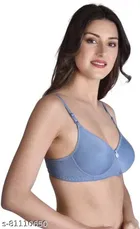 Cotton Blend Solid Padded Bra for Women 