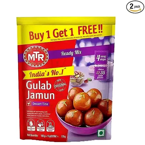 MTR गुलाब जामुन रेडी मिक्स 2X175 g