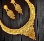 Alloy Choker Necklace with Earrings for Women 