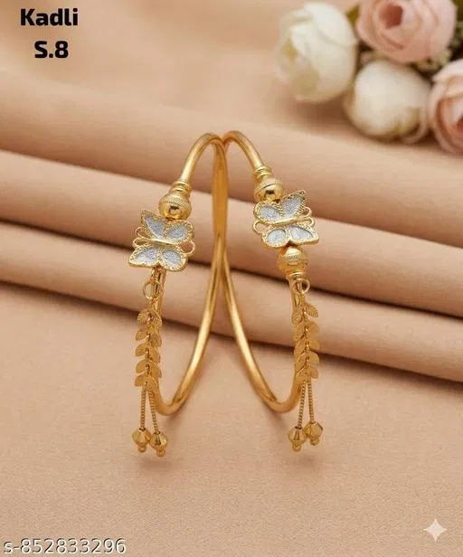American Diamond Kadali for Women (Gold Plated, Gold, Free Size)