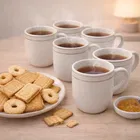 Ceramic Tea & Coffee Cup, White, Pack of 6 