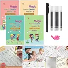 Practice 4 Pcs Copybook with 10 Pcs Refill & Pen Kit for Kids (Set of 1)