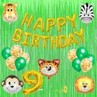 Jungle Theme 9th Birthday Decoration Kit for Kids 