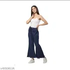 Denim Solid Palazzo for Women 