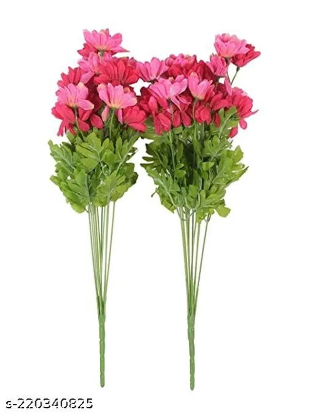 Plastic Artificial Flower (Multicolor, Pack of 2)