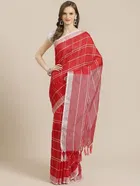Cotton Silk Ethnic Motif Saree for Women 