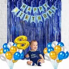 8th Happy Birthday Balloon Decoration Kit, Blue, Set of 1