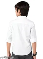 Solid Long Sleeve Spread Collar Shirt for Boys 