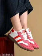 Solid Synthetic Slip-on Sneakers for Women 