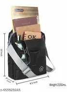 Polyester Backpack with Cross Body Bag, Black, Set of 2