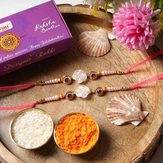 Flower Stone Rakhi (Pack of 2)