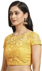 Net Solid Saree for Women 