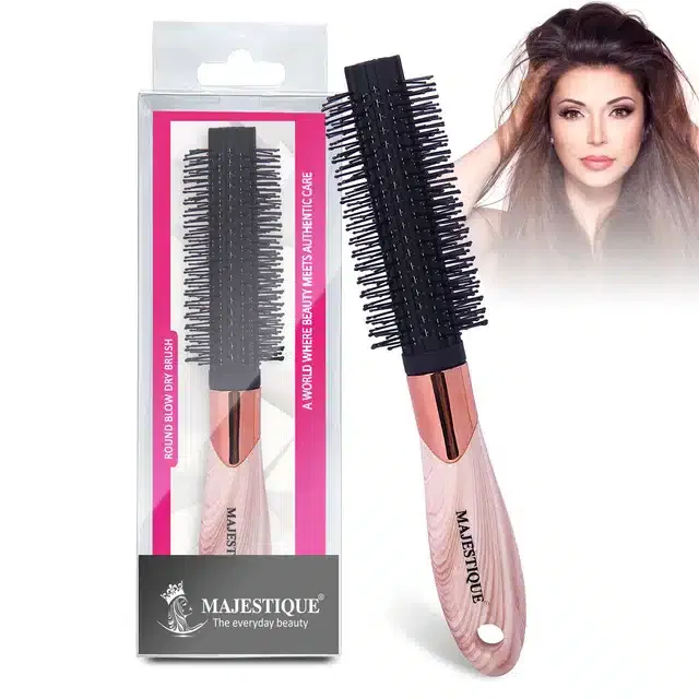 Majestique Prime Round Hair Brush (Pack of 1, Multicolor) (BB-22)