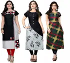 AK Fashion Mall Women Crepe Kurti 