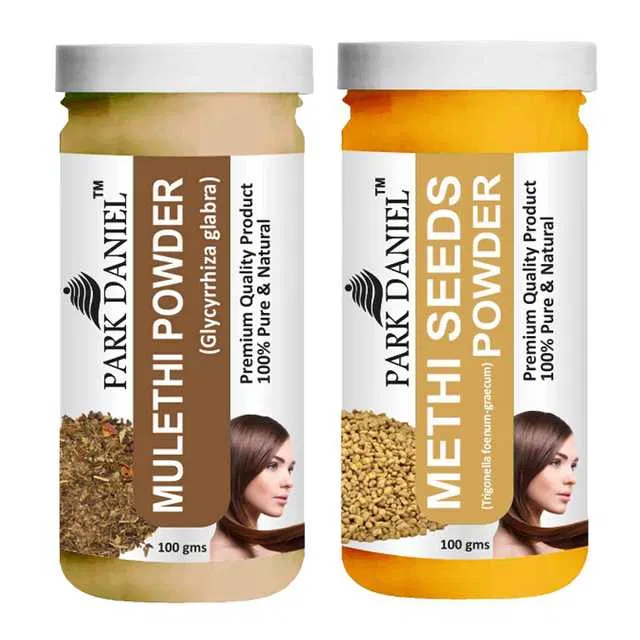 Park Daniel 100% Pure & Natural Mulethi Powder & Methi Seeds Powder (Pack Of 2, 100 g) (SE-413)